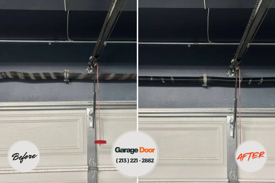 Before and after: garage door repair Phoenixville, PA